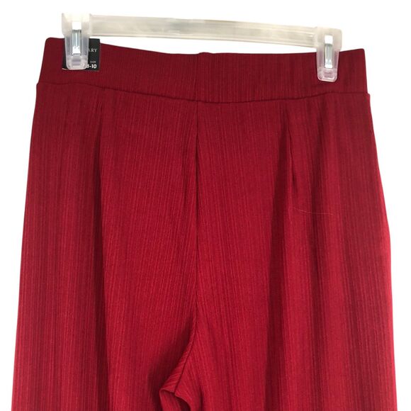 NWT Women’s Esta Textured Wide Leg Knit Pantsby Dictionary, Palazzo, Burgundy M - Picture 7 of 11